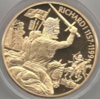 (2003) Монета Восточно-Карибские штаты 2003 год 2 доллара "Ричард I Львиное Сердце"  Позолота Медь-Н